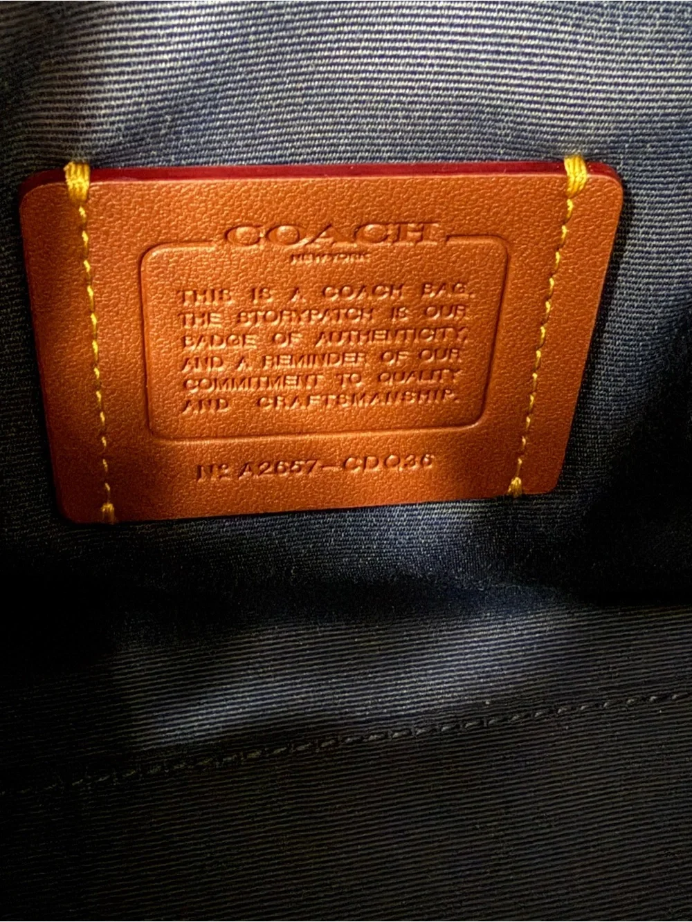 Coach Mini Denim Rowan Satchel/Crossbody Bag
